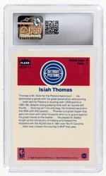 1986-87 FLEER STICKERS #10 ISIAH THOMAS (HOF) CSG 6.5 EX/NM+.