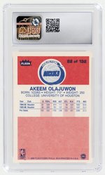 1986-87 FLEER #82 AKEEM OLAJUWON (HOF) ROOKIE CARD CSG 8 NM/MINT.