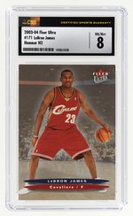 2003-04 FLEER ULTRA #171 LEBRON JAMES HUMMER H2 ROOKIE CARD CSG 8 NM/MINT.