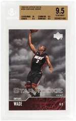 2003-04 UPPER DECK #305 DWYANE WADE ROOKIE CARD BECKETT 9.5 GEM MINT.