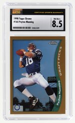 1998 TOPPS CHROME #165 PEYTON MANING (HOF) ROOKIE CARD CSG 8.5 NM/MINT+.