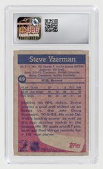 1984-85 TOPPS #49 STEVE YZERMAN (HOF) CSG 7 NM.