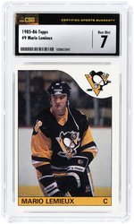 1985-86 TOPPS #9 MARIO LEMIEUX (HOF) CSG 7 NM.