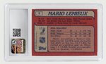 1985-86 TOPPS #9 MARIO LEMIEUX (HOF) CSG 7 NM.