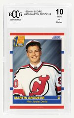 1990-91 SCORE #439 MARTIN BRODEUR (HOF) BCCG 10 MINT.