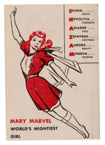 "MARY MARVEL CLUB" RARE MEMBERSHIP CARD.