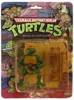 TEENAGE MUTANT NINJA TURTLES (1988) - MICHAELANGELO SERIES 1/10 BACK CARDED ACTION FIGURE.