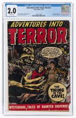 ADVENTURES INTO TERROR #43 (#1) NOVEMBER 1950 CGC 2.0 GOOD.