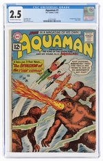 AQUAMAN #1 JANUARY-FEBRUARY 1962 CGC 2.5 GOOD+ (FIRST QUISP).