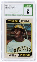 1974 TOPPS #252 DAVE PARKER ROOKIE CARD CSG 6 EX/NM.