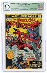 AMAZING SPIDER-MAN #134 JULY 1974 CGC QUALIFIED 5.0 VG/FINE (FIRST TARANTULA).