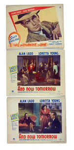 ALAN LADD LOBBY CARD LOT.