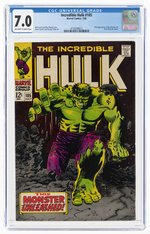 INCREDIBLE HULK #105 JULY 1968 CGC 7.0 FINE/VF.