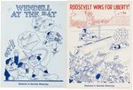 ROOSEVELT & WILLKIE FOOTBALL & BASEBALL THEMED SHEET MUSIC PAIR.