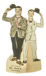 LAUREL AND HARDY MECHANICAL CARDBOARD FIGURES.