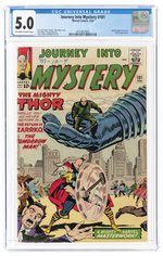 JOURNEY INTO MYSTERY #101 FEBRUARY 1964 CGC 5.0 VG/FINE.