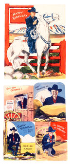 "HOPALONG CASSIDY" GREETING CARDS.