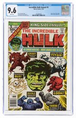 INCREDIBLE HULK ANNUAL #5 1976 CGC 9.6 NM+.