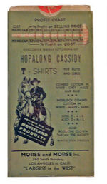 "HOPALONG CASSIDY T-SHIRTS/MOVIELAND GIRL" APPAREL PROFIT CHART FOR RETAILERS