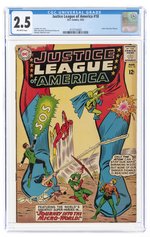 JUSTICE LEAGUE OF AMERICA #18 MARCH 1963 CGC 2.5 GOOD+.