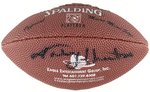 JOHNNY UNITAS (HOF) SIGNED MINI FOOTBALL.