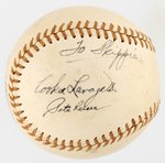 BROOKLYN DODGERS COOKIE LAVAGETTO & PETE REISER SIGNED BASEBALL.