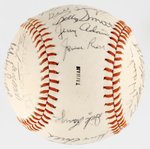 1975 CALIFORNIA ANGELS TEAM-SIGNED BASEBALL.