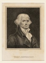 THOS. JEFFERSON T. GIMBREDE C. 1819 PORTRAIT ENGRAVING.