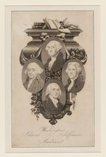 FOUNDING FATHERS THE PRESIDENTS C. 1811 ENGRAVING.