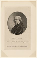 JOHN ADAMS PHILADELPHIA 1797 PORTRAIT ENGRAVING.