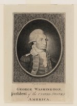 GEO. WASHINGTON S. HILL C. 1796 ISSUED PORTRAIT.