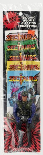 SECTAURS COMMANDER WASPAX FIGURE W/FIVE COMIC BOOKS SPECIAL VALUE PACK.