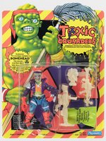 TOXIC CRUSADERS SMOGCYCLE FACTORY SEALED IN BOX AND CARDED BONEHEAD ACTION FIGURE.