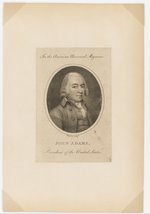 JOHN ADAMS C. 1797 HOUSTON STIPPLE ENGRAVING.