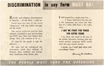 HENRY WALLACE 1948 CAMPAIGN JIM CROW MUST GO CIVIL RIGHTS FOLD-OVER.