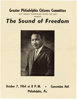 MARTIN LUTHER KING 1964 PHILADELPHIA SOUND OF FREEDOM CIVIL RIGHTS PROGRAM.