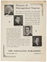 DOUGLASS, WASHINGTON, DUNBAR PICTURES OF DISTINGUISHED NEGROS SALES FLYER.