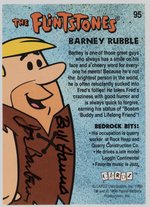 BILL HANNA & JOE BARBERA SIGNED "THE FLINTSTONES" BARNEY CARD.