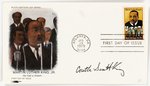 CORETTA SCOTT KING WIFE OF MARTIN LUTHER KING SIGNED FIRST DAY COVER.