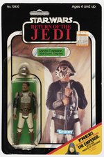 STAR WARS: RETURN OF THE JEDI (1983) - LANDO CALRISSIAN (SKIFF GUARD DISGUISE) 65 BACK-C CARDED ACTION FIGURE.