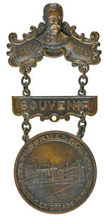 ROOSEVELT “VETERANS FRIEND” RARE 1904 BADGE FROM BELLINGHAM WASHINGTON.