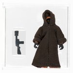 STAR WARS (1978) - LOOSE ACTION FIGURE/HK JAWA (DARK BROWN STITCH VARIETY) AFA 85 NM+.