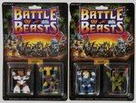 BATTLE BEASTS SERIES 1 CARDED FIGURE PAIR.