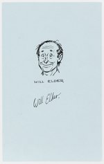 WILL ELDER SELF PORTRAIT SIGNED SKETCH.