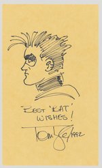 TIM DRAKE ROBIN SKETCH BY TOM LYLE ON INDEX CARD.