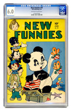 NEW FUNNIES #76 JUNE 1943 CGC 6.0 OFF-WHITE TO WHITE PAGES.