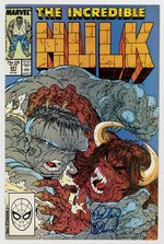 INCREDIBLE HULK #341 SIGNED BY PETER DAVID.