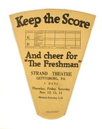 HAROLD LLOYD IN “THE FRESHMAN” MEGAPHONE PROMOTIONAL THEATRE HANDOUT.