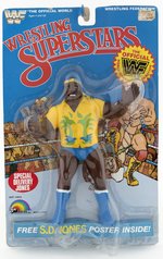 WWF LJN WRESTLING SUPERSTARS SERIES 3 SPECIAL DELIVERY JONES (YELLOW SHIRT VARIETY) CARDED ACTION FIGURE.