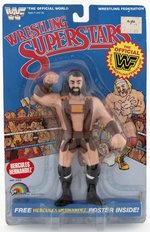 WWF LJN WRESTLING SUPERSTARS SERIES 4 HERCULES HERNANDEZ CARDED ACTION FIGURE.